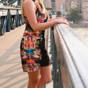 WAGGON - Multi-color Sleeveless Mini Dress. Size 38/M